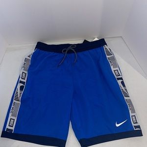 Nike - Mens Swim Trunks 🩳 Color: Blue/Dark Blue Trim. Size: Medium